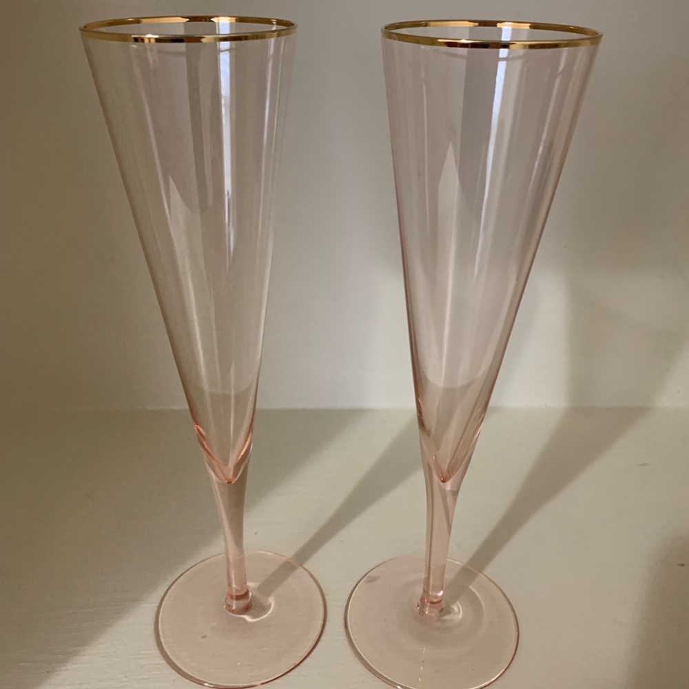 ANTHROPOLOGIE BHLDN WEDDING CHAMPAGNE GLASSES